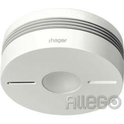 Hager TG551A Funk-Dualwarnmelder Komfort Q, weiß
