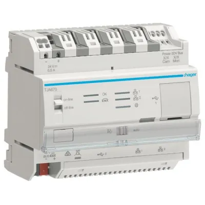 Hager KNX Server TJA670 | domovea basic mit Easy & IoT | Visualisierung | IP LAN | REG 6TE | Secure | Smart Home