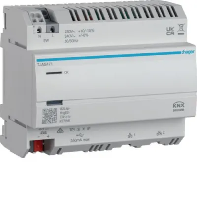 Hager Visualisierungsserver domovea plus TJAS471 | KNX easy | Matter Bridge | IoT | ETS | IP20 | REG | Web-Server
