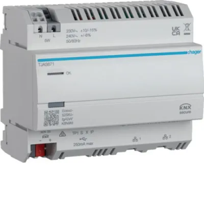 Hager Visualisierungsserver domovea basic TJAS671 | KNX Smart Home Server | Matter Bridge | IoT | REG-Montage | IP20