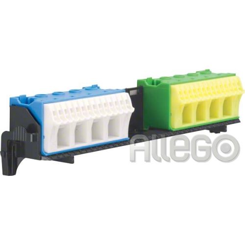 Bild: Hager Träger QuickConnect FZ382 mit 2x18 PE/Klemmen Hager Träger QuickConnect FZ