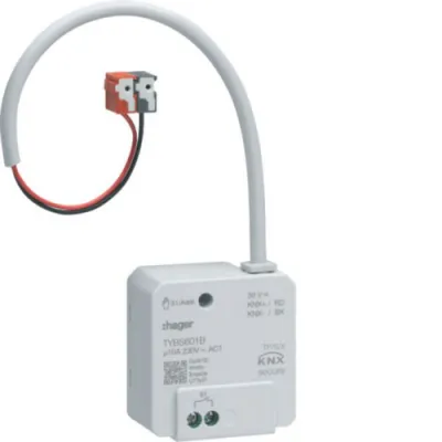 Hager Schaltaktor TYBS601B | 1-fach | 10A | 230V~ | Unterputz | KNX Secure | potenzialfreier Schließer | Busankoppler
