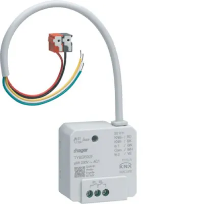 Hager Schalt-/Jalousieaktor KNX TYBS692F | 2/1-fach | 2 Eingänge | Unterputz | 6A | 230V | 500W | KNX Secure