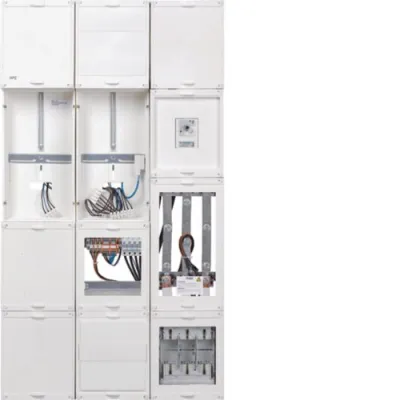 Hager Wandlerfeld UF53WBW20 | 1-stöckig | 1 Zählerplatz | APZ | Prüfkl. 16polig | 450mm Wandlerraum | 1350x750mm | weiß