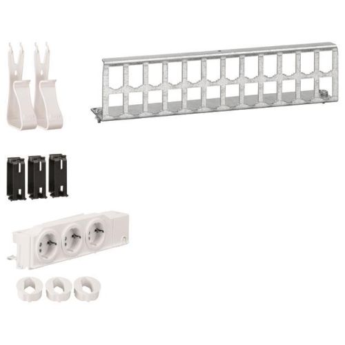 Bild: HAGER UM00M4 Multimedia Kit,mit 3xSteckdose