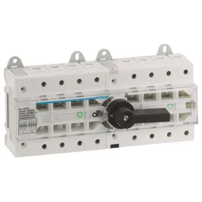 Hager Lastumschalter HI405R 4-polig 100A | Hauptschalter | Einbau | IP20 | Elektro-Umschalter