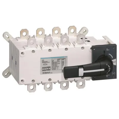 Hager Lastumschalter HI454 | Hauptschalter 4-polig 250A | Einbaugerät IP00 | verriegelbar | schwarz