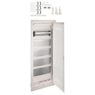 Hager Unterputz Multimediaverteiler VU60WWH | 5-reihig | 5x12TE | IP30 | Patch Panel | Kunststofftür | weiß RAL9010