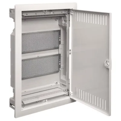 Hager Multimediaverteiler UP VU24NWB | 2-reihig | 2 Montageplatten | 2x12TE | Unterputz | IP30 | Kunststoff | weiß