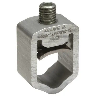 Hager V-Anschlussklemme LVZVA | NH1-3 | 240mm² | Aluminium | Set 3 Stück | für Flachschiene | sm/rm