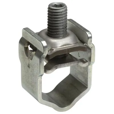 HAGER V-Klemme LVZVS NH1-3 Stahl | für Flachschiene | 38 mm | max. 240 mm² | mit Einschubhalterung | SET 3 Stück