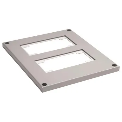 Hager Verschlussplatte FZ894SD | 4-feldig | geöffnet | IP54 Schrank | 1100x400x20 mm | Stahl grau RAL7035
