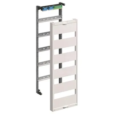 Hager Einbausatz UW51V | Verteilerfeld Aufputz 5-reihig | 5x12TE | 250x750x97mm | mit Hutschienen | Berührungsschutz