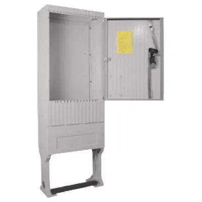 Hager Verteilersäule ZAL175P | Standgehäuse 175 | 1710x583x277 mm | IP44 | GFK | Montageplatte | grau RAL 7035