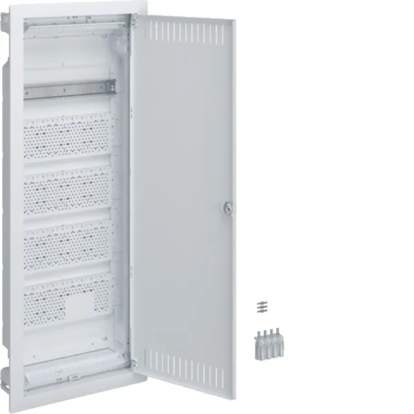 HAGER Multimediaverteiler VH60NWB Volta | 5-reihig | 12TE | Hohlwand | 1x Hutschiene | 4x Montageplatte | IP30 | weiß
