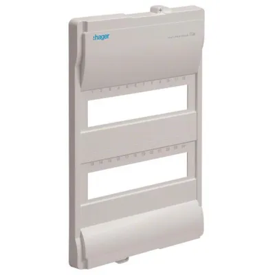Hager Abdeckung Unterputzverteiler VZ222N | Volta Geräteabdeckung Größe 2 | 2-reihig | Kunststoff | Weiß