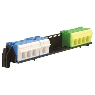 Hager PE/N-Steckklemme VZ462 2-reihig | QuickConnect | 16N/14PE | schraubenlos | berührungssicher | für AP/UP-Verteiler