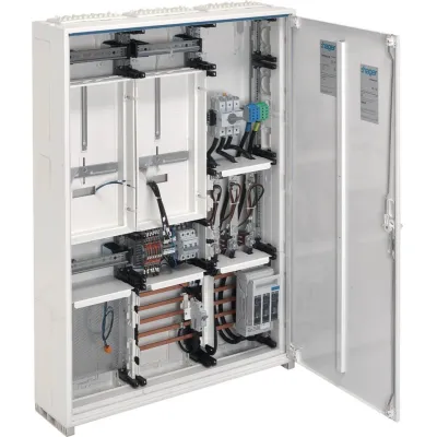 Hager Wandler- und Messschrank FP73W11N | 1100x800x205 mm | 2ZF | APZ | NAR | NH00 | IP44 | Aufputz