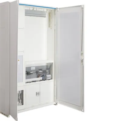 HAGER Wandler- und Messschrank FP93W10N | 3 Felder | 1400x800x205 mm | NH1 | APZ | 200A | IP44 | Aufputz | Stahl weiß