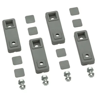 Hager Wandbefestigungswinkel FL863Z | Montagebügel für FL Schränke | Stahl | 95x18x35mm | RAL7046 | VE4