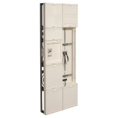 Hager Wandler-Komplettfeld UF52W2N | 5-polig | 250A | 1350x500mm | 2-feldrig | EnBW | Zählerplatz | Anschluss 300mm