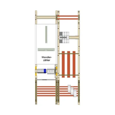 HAGER Wandler- und Messfeld UF32WBW41 | Zählerfeld 160A | 1 Zählerplatz | eHZ | 1050x500mm | weiß RAL9010