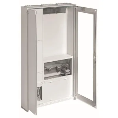 Hager Wandlerschrank FP93W1N | 1-stöckig | 3 Felder | 1400x800x205 mm | Aufputz | IP44 | bis 200A | weiß RAL 9010