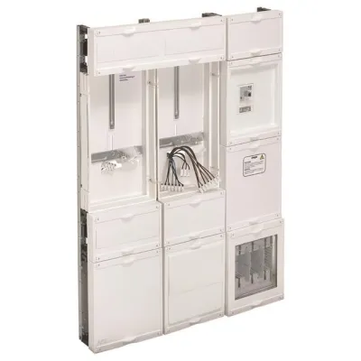 Hager Wandler-Komplettfeld UF33WBW1 | 1-stöckig bis 160A 5-polig | 1 Zählerplatz | 1050x750mm | weiß RAL 9010