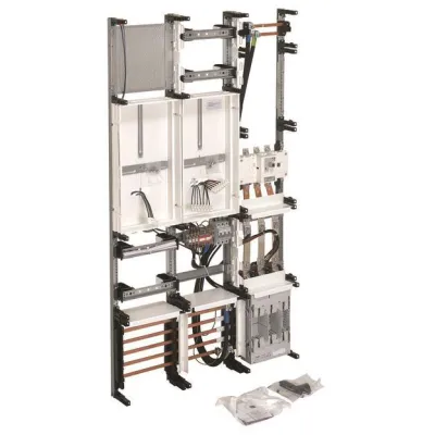 Hager Wandler-Komplettfeld UF53WBW1 | bis 250A | 5-polig | 1-stöckig | 1350x750x160mm | verdrahtet | RAL9010