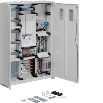 Hager Wandlerschrank FP73W8N3P | bis 100A | APZ | 3 Felder | Aufputz | IP44 | 1100x800x205mm | weiß