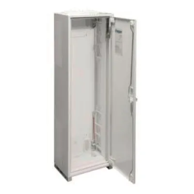 Hager Wandschrank FP61SW2 | Wandaufbauschrank IP54 SK II | 950x300x205 mm | Stahlblech weiß | 6 Reihen 72 Module