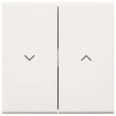 Hager Wippe 2-fach GW2AB9016 | Jalousieschalter | 55 mm | Thermoplast | halogenfrei | Pfeile | verkehrsweiß RAL 9016