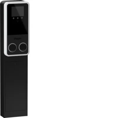 Hager Ladestation witty park 2 XVG222S | 2x22kW Typ 2 | freistehend | 3-phasig | RFID | OCPP 1.6 | IP55 | Aluminium