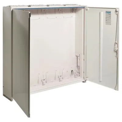 Hager Zählerschrank ZB24S | Zählergehäuse IP44 Schutzklasse II | 950x1050x205 mm | Aufputz/Unterputz | RAL 9010