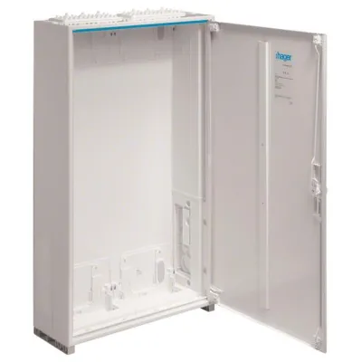 Hager Zählerschrank ZB22S | universZ | 950x550x205 mm | IP44 | Schutzklasse II | 144 Platzeinheiten | Stahlblech | weiß