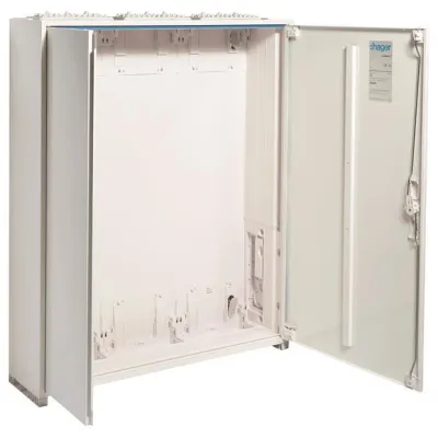 Hager Zählerschrank ZB23S | universZ | 950x800x205 mm | IP44 | Schutzklasse II | 216 Platzeinheiten | Stahlblech weiß