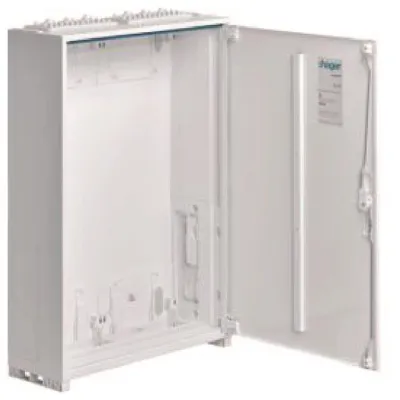 Hager Zählerschrank ZB12S | Aufputz/Unterputz | IP44 Schutzklasse II | 800x550x205 mm | 120 PLE | Stahlblech Reinweiß