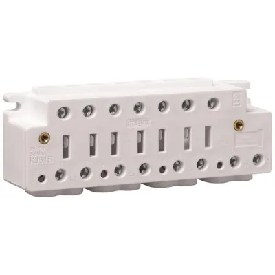 Hager Zählersteckklemme KJ31S | 100A Drehstrom | 3-polig | mit Abdeckung | für Zähler nach DIN 43857 | RAL 9010