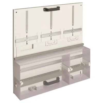 Hager Zählerwechselplatte U13ZWP2 | Größe 3 | 2/3 VNB 1/3 Kundenteil | 750x750mm | Zubehör Zählertafel | RAL 9010 Weiß