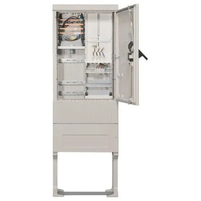 Hager Zähleranschlusssäule ZAS175BD14 | 1 Zählerplatz | 3-Punkt | 4-polig | IP44 | Kunststoff | Eingrabsockel