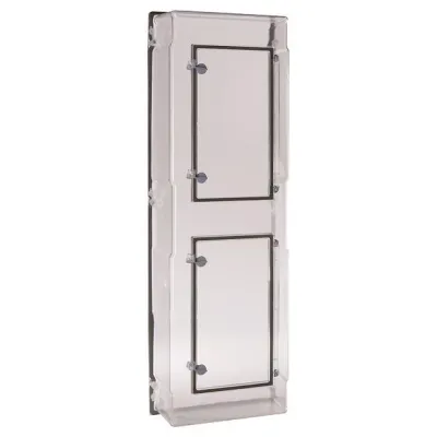 Hager Zählerfeldabdeckung ZAY750AT | IP54 | 750x250mm | klarsicht mit Tür | Kunststoff | 5 Reihen | transparent