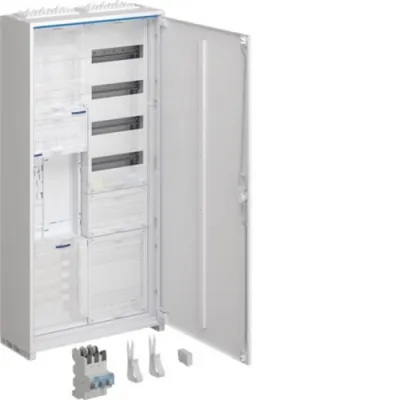 HAGER Komplettschrank ZB32SEQ16EN | Zählerschrank 1 Zählerplatz | Aufputz | 1100x550x205mm | IP44 | 16mm² | weiß