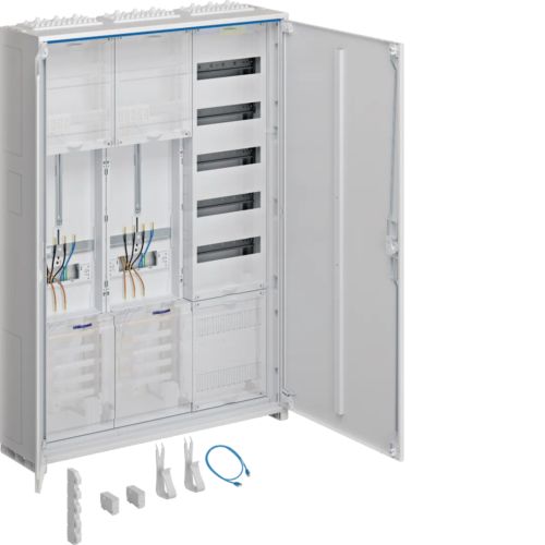 Bild: Hager ZB331X25 Komplettschrank universZ, 2 ZP, 3P, APZ, H=1100mm, 3-feldig, ESA
