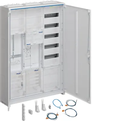 Hager Komplettschrank ZB33SET15LS | Zählerschrank 1 Platz | 3-feldrig | AP/UP | IP44 | 1100x800x205mm | Stahlblech