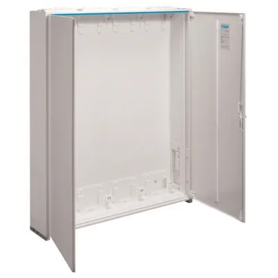 Hager Zählerschrank ZB44S | Aufputz/teilversenkt | IP44 | 1250x1050x205 mm | Stahlblech | 384 Platzeinheiten | Weiß