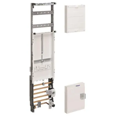 Hager Komplettfeld ZH33Q5N | Zählerschrank 1-feldig | 1050x250mm | universZ | EnBW Ausführung | Stahlblech | RAL 9010