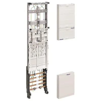 Hager Komplettfeld Zählerfeld ZH3EL22N | 2 Zählerplätze | eHZ | 1-feldrig | H1050mm | 5-polig | weiß