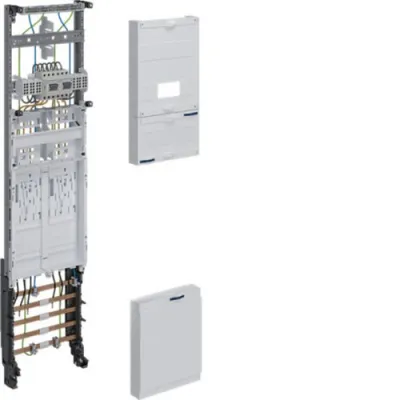 Hager Komplettfeld Zählerfeld ZH3EL22T | 2 Zählerplätze | BKE-I | 1-feldig | 1050x250x122 mm | 5-phasig | weiß RAL9010