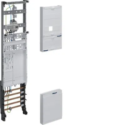 Hager Komplettfeld ZH3EL27T | Zählerplatz BKE-I | 1-feldig | 5-phasig | H=1050mm | B=250mm | T=122mm | weiß RAL 9010