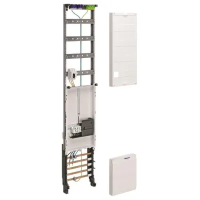 Hager Komplettfeld ZH54C9N | Zählerschrank 1 Zählerplatz | 4-reihig | 1350x250mm | Ausführung Hessen | 5-polig | weiß